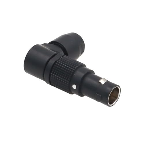 Connecteur coudé 4 broches 0B FSG 304 mâle circulaire rotatif angle droit pour câble noir