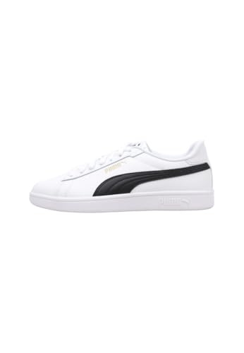 PUMA Smash 3.0 L baskets en cuir blanc noir et or pointure 44