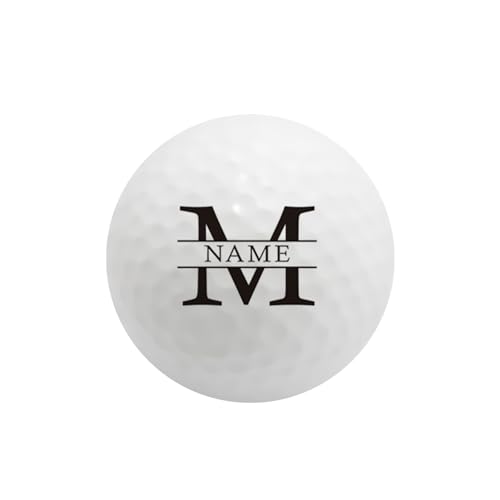 NGTSFLY Golfball Personalisiert mit Wunschtext,Golf Geschenke für Männer Frauen Monogramm Golfbälle (3 Bälle) (GBB-44)