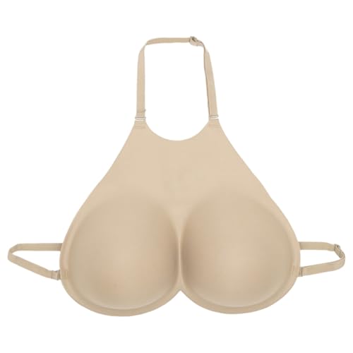 Faux seins réalistes pour travesti et plastron de seins bonnet D éponge