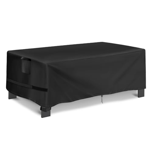 Hiticover Outdoor Patio Coffee Table Cover Rectangle, 48 Inch Waterproof Rectangular Outside Furniture Covers for Winter, Rainproof Fade Resistant - 48 x 32 x 16 Inch