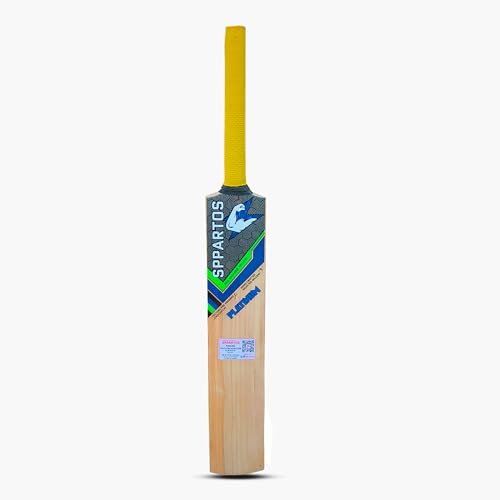 Image of Sppartos Platinum Pro Kashmir Willow Cricket Bat for Leather Ball Play (Size 6)