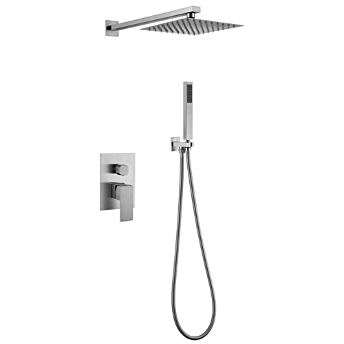 Système de douche en acier inoxydable 304 mat avec mitigeur mural durable