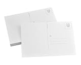 Home Advantage - (50 Pack) Jumbo Oversized Blank Plain White 5x7 Postcards with Mailing Side