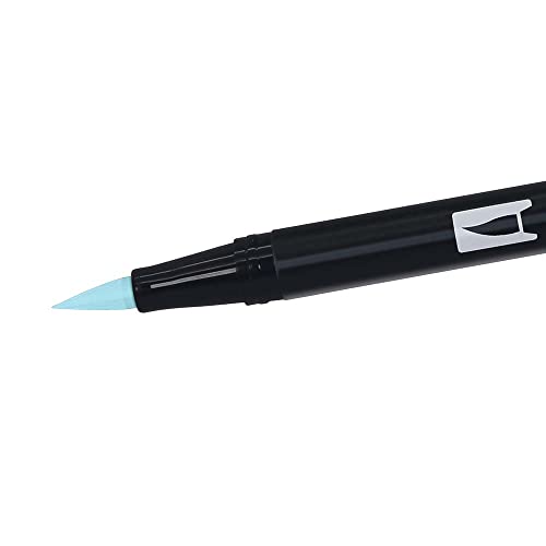 Tombow - Abt Dual Brush | Dual Tip Watercolor Marker For Professional Drawing, Lettering, Sleeve, Sketching And Watercolor - Aqua 401 #TOP3