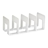 Baoblaze Book Stand Acrylic Bookends Multifunction Bookshelf Dividers Purse Handbag Organizer for Countertop Study Room Home Bookshelf, White