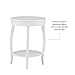 Powell Furniture Powell Round Shelf, White Table, 18