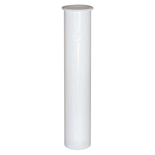 Image of EZ-FLO 1-1 /2 Inch x 8 Inch Flanged Tailpiece, Direct Connection for Tubular Drain Applications, White Polypropylene, 35351