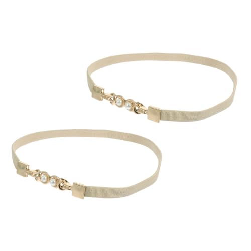 Holibanna 2pcs Imitation Decorative Belts for Women Slim Casual Waistbands Buckle Versatile Fashion Accessories for and Skirts for All Occasions