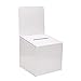 Donation Collection Ballot Box Reusable thick Raffle Ticket Charity Cardboard with wide Slot comment Suggestion Box With Removable Header 10.5H x 10.5W x 10D, Display area 11Hx 10.5W(5 Pack) White