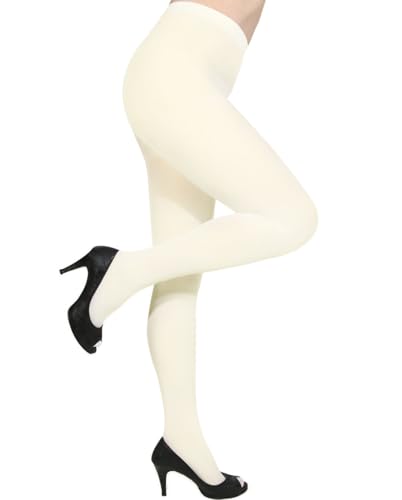 Women's Opaque Tights - 80D Soft Control Top Elastic Colors Fashion High Waist Footed Pantyhose.