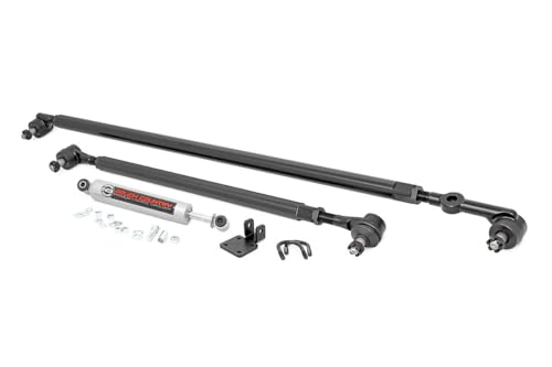 Safety Recall V99 - Steering Gear - 2019-2020 Jeep Cherokee 60 Rough Country HD Steering Kit w/Stabilizer for Jeep (TJ,XJ,ZJ,MJ) - 10613