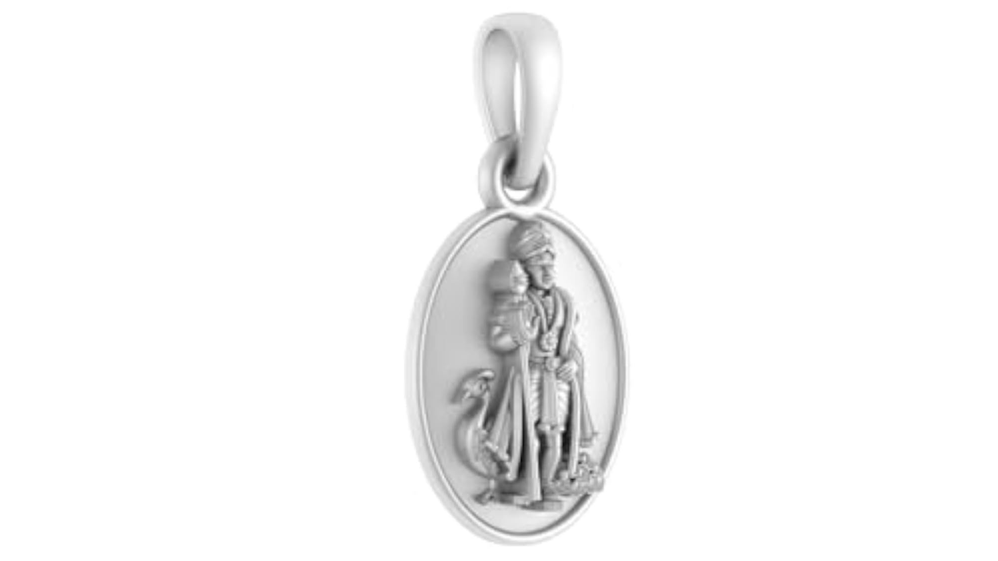Pure Silver Kartikeya Pendant for Good Health & Wealth