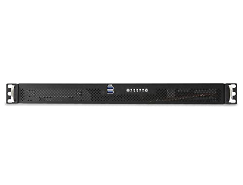 Image of AIC XE1-1E001-04 is an Entry-Level 1U Appliance Chassis with 15 inch Depth, up to ATX, Internal: 2X 3.5 + 2X 2.5 7mm, Front: 2X USB 3.0, 3X 4028mm Fan, 1x FH add-on Slot, w /o PSU