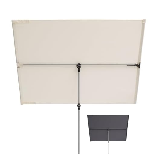 Doppler Active Balkonblende Silver Edition 180x127cm in Natur I Sonnenschutz für Balkon & Terrasse I Flexibler Sichtschutz I Sonnenschirm rechteckig & drehbar I Gartenschirm für Dachterassen