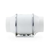 TIEOAXFT Kanalventilator, leiser Inline-Rohrventilator for die Belüftung von Badezimmer...