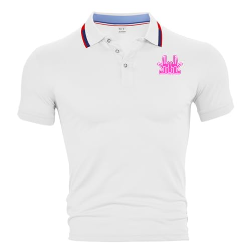 Polo pour homme classic rapper singer Jul manches courtes col golf t-shirt léger
