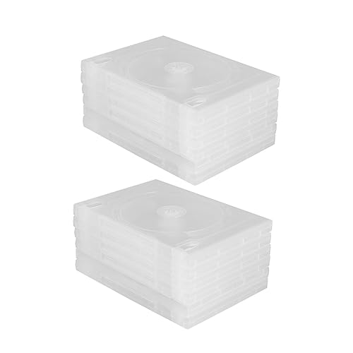 PRETYZOOM 12Pcs Clear CD DVD Case Box Storage Organizer for Music and Game Lovers Transparent Shell for Safe DVD Storage for Home Car Use