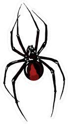 Image of Climbing Black Widow Spider Sticker - Sticker Graphic - Waterproof - Fade Resistant Die Cut
