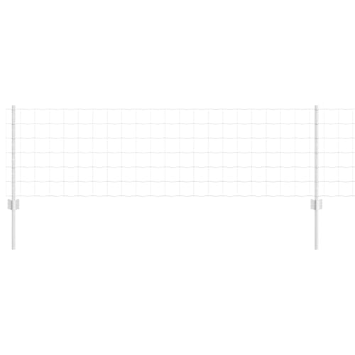 Homgoday Gartenzaunset Set von 2 Verzinkter Stahl 25 x 0,6 m Robust Zaun Hauszaun Model3336202