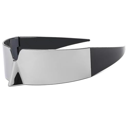 Rimless Futuristic Oversized Sports Sun Glasses For Rocker Festival Performer
