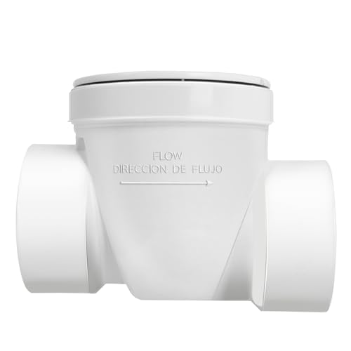 Zejoot PVC Backwater Valve,3 inch Drain Backflow Preventer, Backflow Preventer Valve Prevents Sewage and Rainwater from Flowing Back