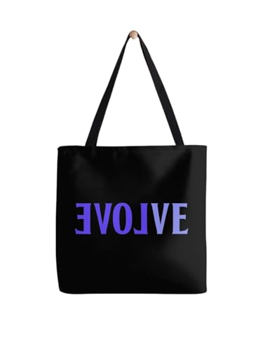 Sac fourre-tout violet en toile robuste avec grand compartiment et anses renforcées