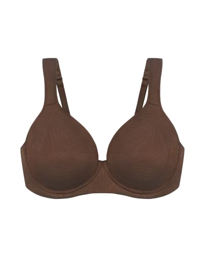 Image of HSIA Minimizer Bras for Women, Full Coverage Underwire T-Shirt Bra, Joan | Plus-size fit, seamless unlined cups, stretch fabric, U-shaped back smoothing, wide cushioned adjustable straps