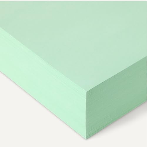 Image of Amazon Basics 30% Recycled Color Copy Paper, 8.5 inch x 11 inch, 20lb, Pastel Green, 500 Sheets