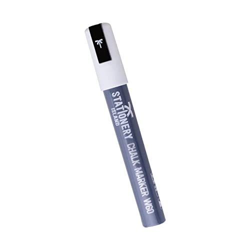 STATIONERY ISLAND White Chalk Pen for Blackboard Liquid Chalk Marker for Chalkboard and Glass Wipeable Marker Pen for Window Drawing - 6mm Chisel Nib