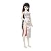 Fatto a Mano Bjd Bambola Cinese Girl 1/3 Bjd Doll 23in 58cm Cheongsam Bambole + Accessorio Completo Bambole Femminili Decoration (Color : A, Eye Color : Bule)