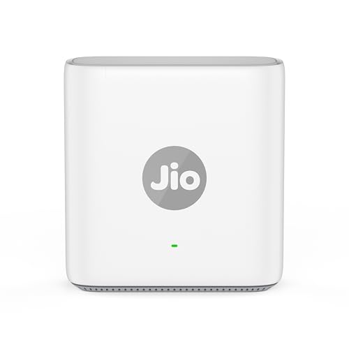 Image of Jio AX3000 WiFi 6 Dual Band Gigabit Mesh Router (2402 Mbps 5GHz + 574 Mbps 2.4GHz) | PPPoE Supported | Covers up to 1500 sq. ft. | 100+ Devices | Low Latency Gaming & 4K Streaming