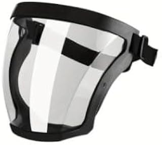 Máscara de proteção individual visor em acrílico estrutura em silicone gero unissexo para trabalhos em geral e desportos na cor preta