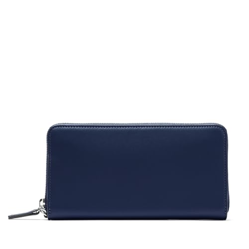 Leatherology Navy Blue Klyde Continental Wallet - 12 credit card slots, secure zipped coin pocket, multiple compartments for phone or checkbook