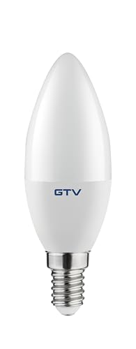 Lámpara LED GTV bombilla tipo gota E14 4000K blanco neutro, brillante – sin parpadeo, duradera – para iluminación LED en cocina y oficina