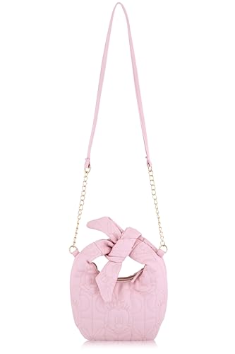 Disney Minnie Mouse Mini Hobo Handbag for Women | Small Quilted PU Shoulder Bag with Detachable Strap & Chain Detail | Minnie Purse, Crossbody Handbag, Lightweight Fashion Tote4
