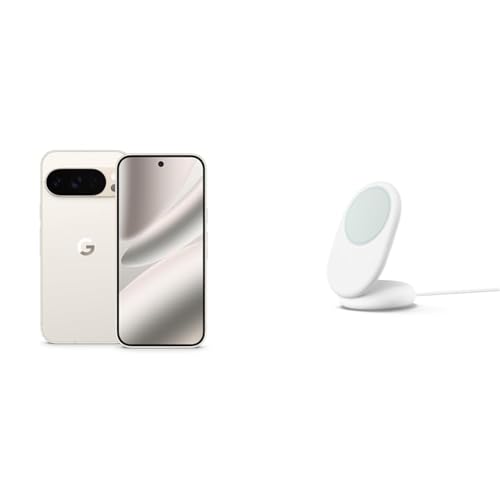 Google Pixel 10 Pro – Smartphone ohne SIM-Lock, mit Gemini, mehr als 24 Stunden Akkulaufzeit und 6,3 Zoll großem Super Actua-Display – Porcelain, 128GB With Pixelsnap Charger