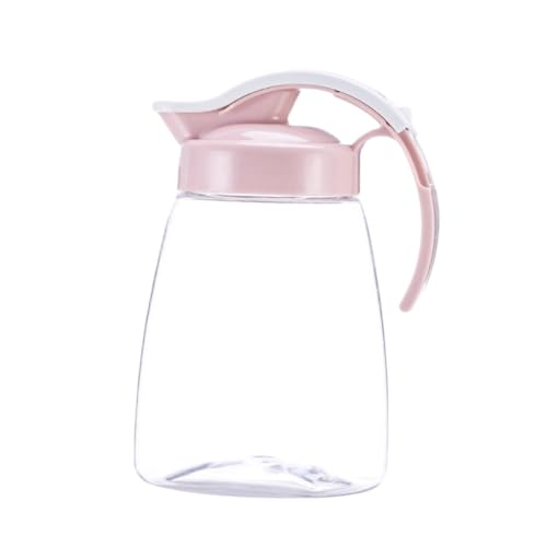 Garneck 耐熱冷水壺 小 ピンク 食品 プラスチック製 飲料用ウォータージャグ 熱冷対応 家用ピッチャー 蓋付で注ぎやすく 大容量でパーティー