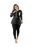 Keepfit Longsleeves Zippered Padded Rashguard 2-Piece Plus Size Swimset for Women |Swimming Suit for Women