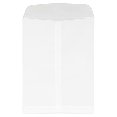 JAM PAPER 9 x 12 Open End Catalog Translucent Vellum Envelopes - Clear - 25/Pack