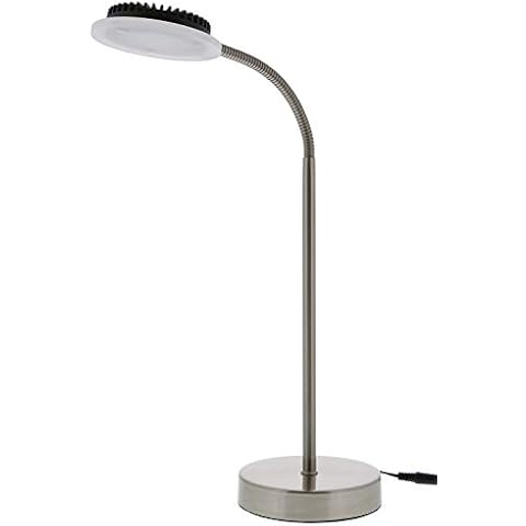 PureOptics LED Desk Lamp with 2 USB Ports, 6600K Color Temperature, Adjustable Gooseneck (VLED625D) , Black Cover