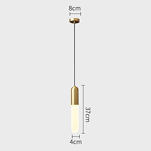 Lámpara colgante de cápsula de latón con LED 3W 5