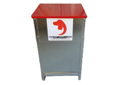 Duncan's Dog Feeder - Galvanized Metal Pet Food Station for Outdoor or Indoor Use - Automatic Gravity Self Feeding Dispenser for Small, Medium, and Large Breeds - Holds 25 Pounds of Dry Kibble