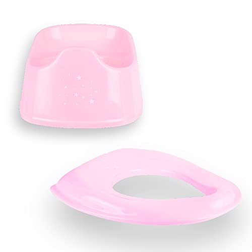TUPAC AMANO Orinal Bebe y Reductor WC Niños [Kit] Un Clásico en Orinales Infantiles. Orinal Portatil con Asa. Adaptador Vater para Niños y Orinal Infantil Ergonómicos para Aprendizaje. Bebe WC Cover