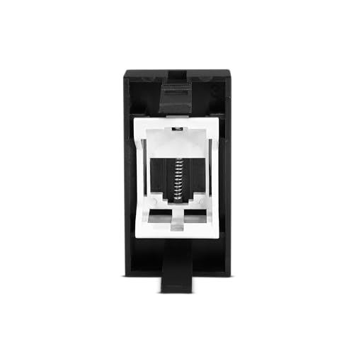 Image of MX RJ45 Cat6 /Cat6a 1-Module Network Port with Safety Shutter | 22.5x45mm Modular LAN Socket with Blank Plate for Wall & Furniture Mounting | Pack of 2