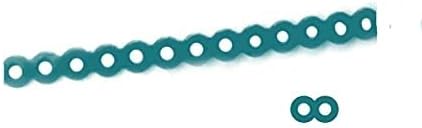 faruijie Colourful Elastic Power Chain for Braces Dental Orthodontic Powerchains 3 Sizes Ortho Rubber Band(Continuous,Green 35#)