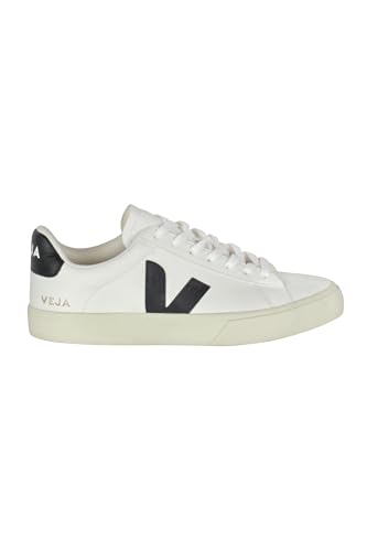 Veja Womens Campo Chromefree Leather White Black Trainers 8 US