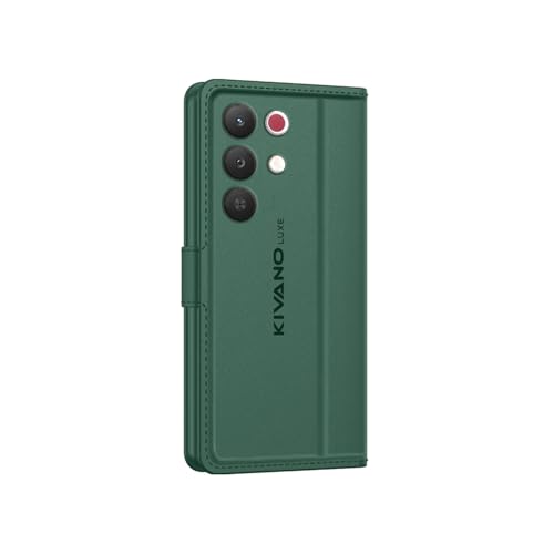Image of KIVANO LUXE Compatible with Realme Narzo 90X 5G / Realme C85 5G / Realme 15X 5G Artisanal Leather Wallet Case with Card Holder for Men Women, Magnetic Flip Folio Cover with Stand RFID Blocking Cell