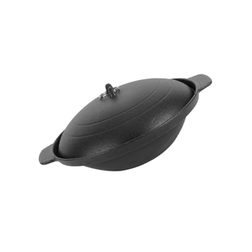 JECOMPRIS Casseruola in Ghisa per Casa Pentola Terracotta per Pollo Brasato Risotto e Stufati Superficie Liscia Antiaderente Riscaldamento Uniforme e Conservazione Calore