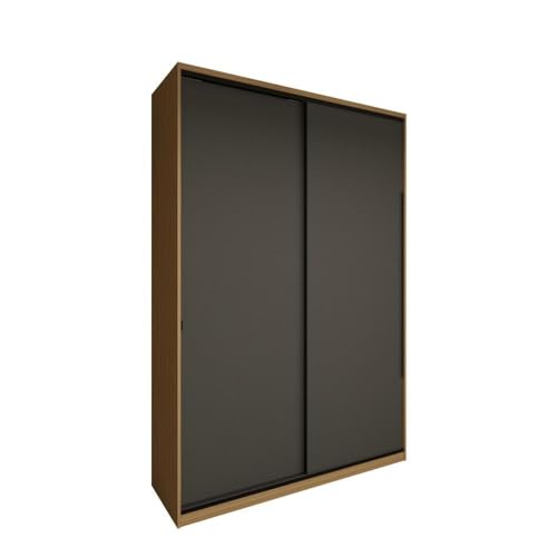 Guarda Roupa Modular De 2 Portas 4 Gavetas 4 Prateleiras Nancy Cedro Grafite